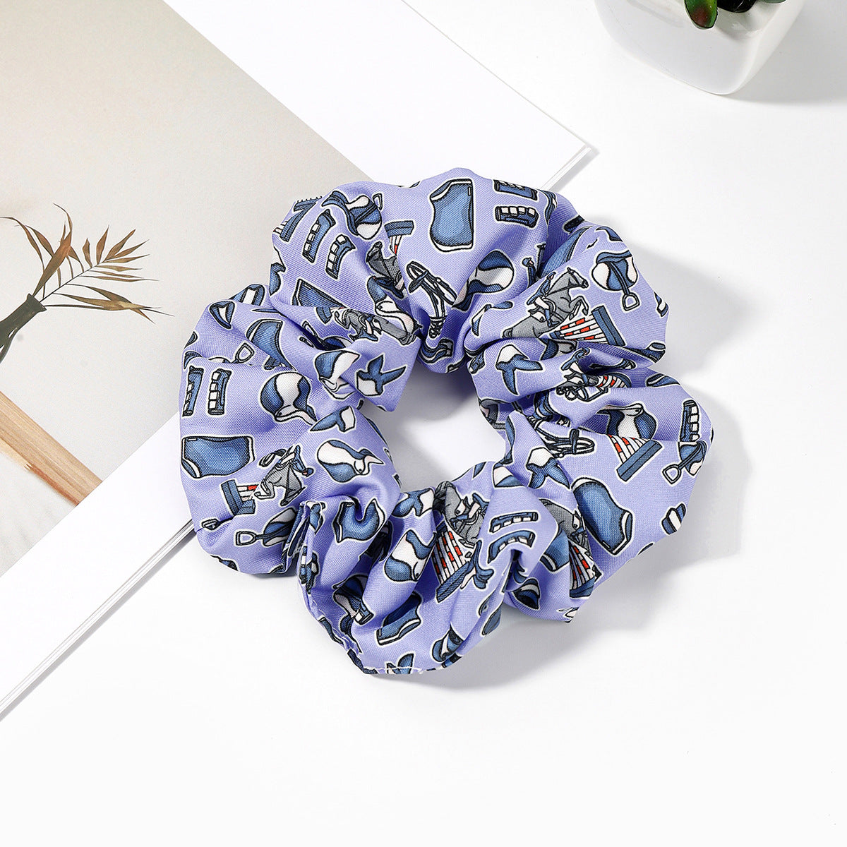 Wholesale Fabric Kentucky Derby Scrunchie Floral Scrunchie