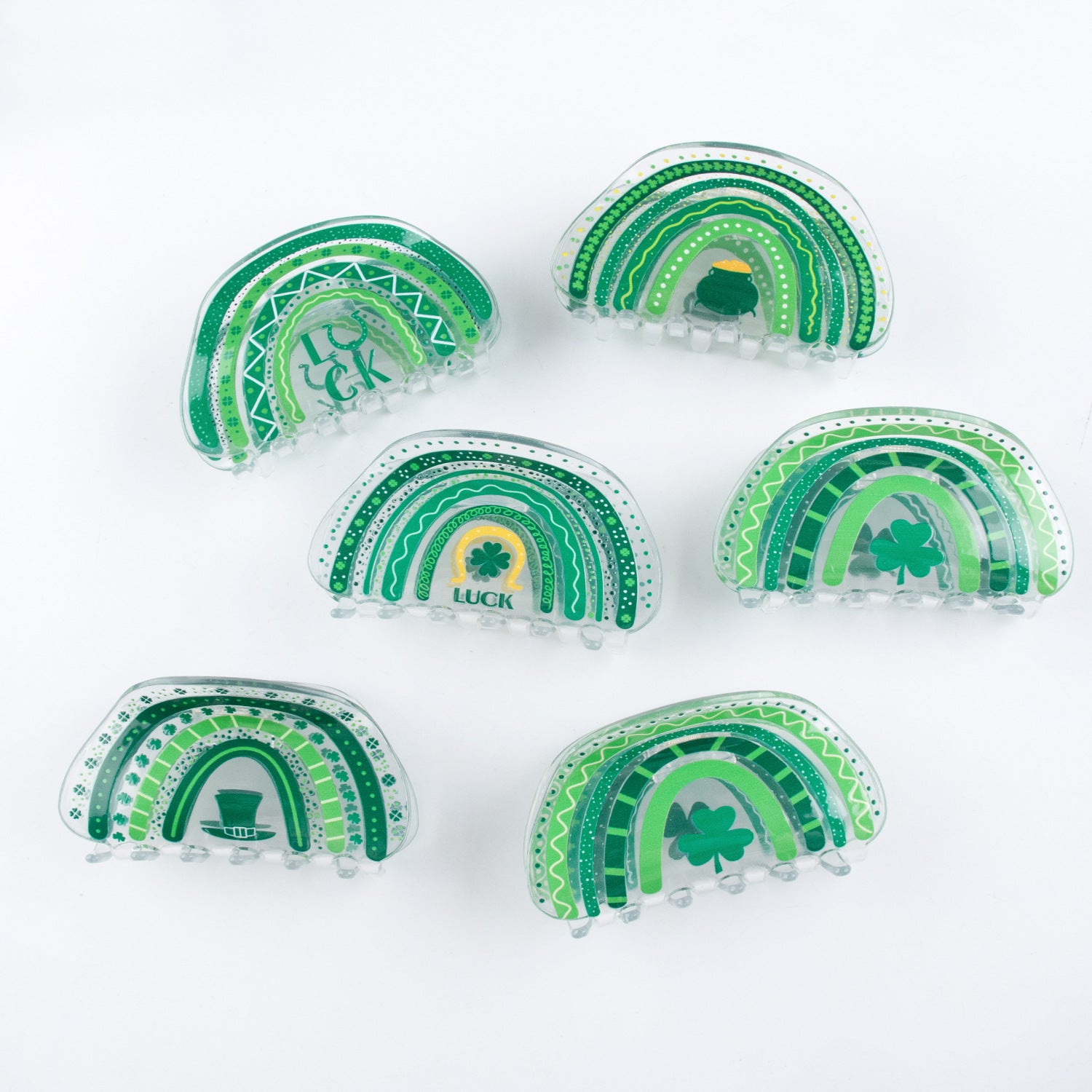 Wholesale Clover St Patricks Day Pvc Hairpins