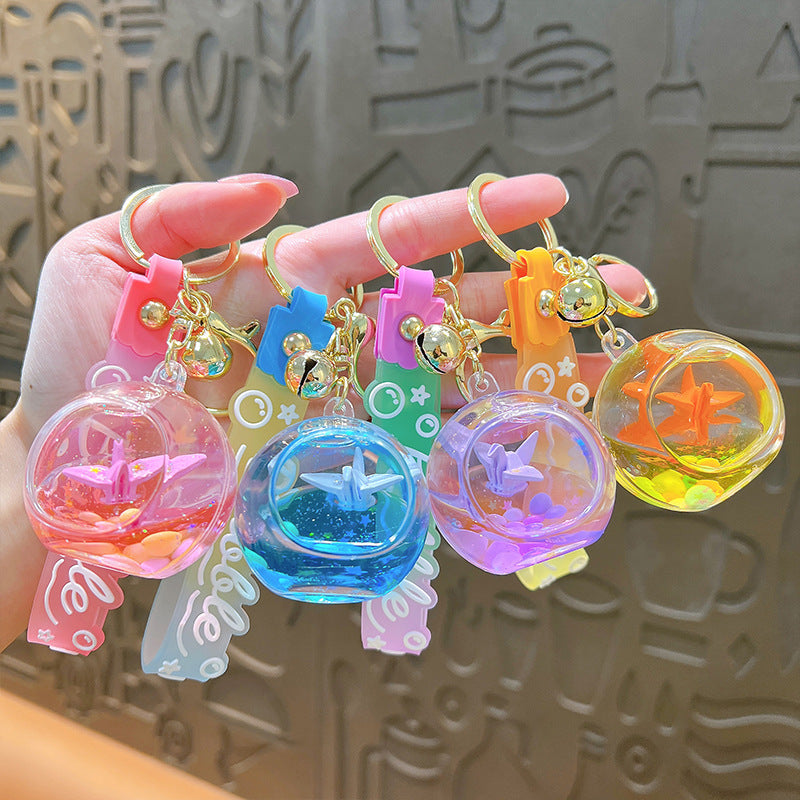 Wholesale of Imported Paper Crane Acrylic Keychains