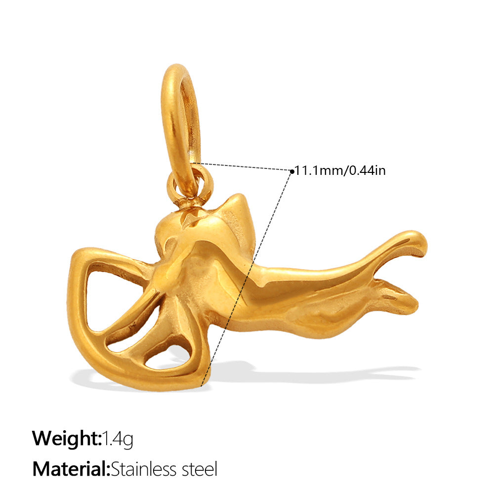 Wholesale Star Moon Angel Diamond Set Necklace Pendant Accessories