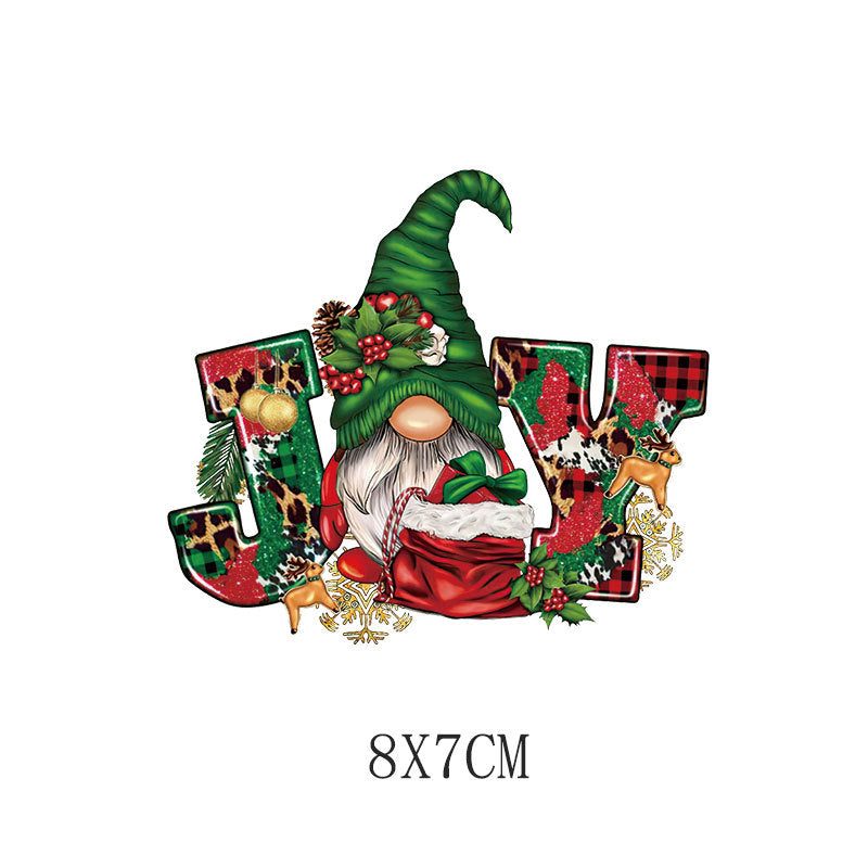 Wholesale  5pcs/pack   Children' s Cartoon Christmas Heat Transfer Stickers   UV DTF Ready to Press Transfers Wraps