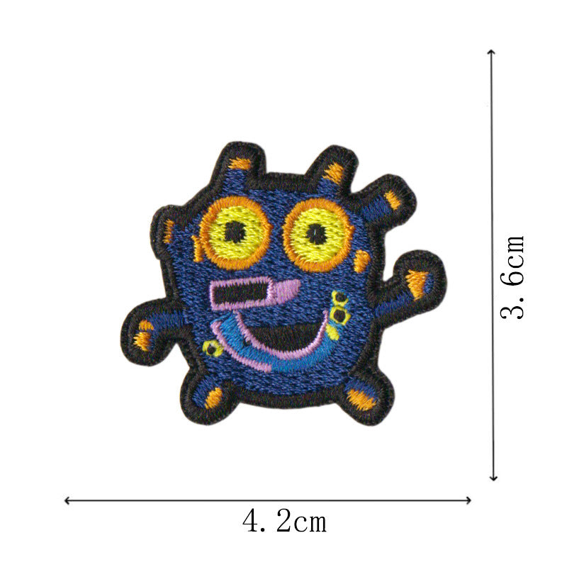 Wholesale Trendy  Ghost Patch Set 9 Embroidered Cloth Patches For Bag Clothing Towel Decoration DIY Craft Supply