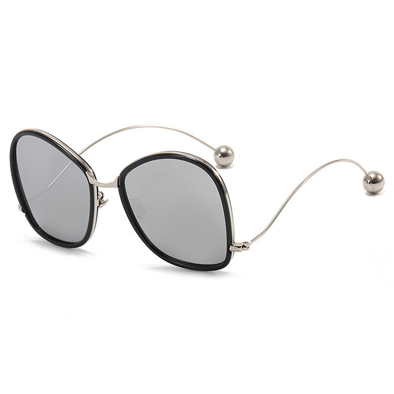 Gafas de sol curvas de metal de metal al por mayor