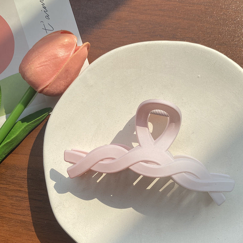 Wholesale Plastic Gradient Twist Frosted Hair Clips