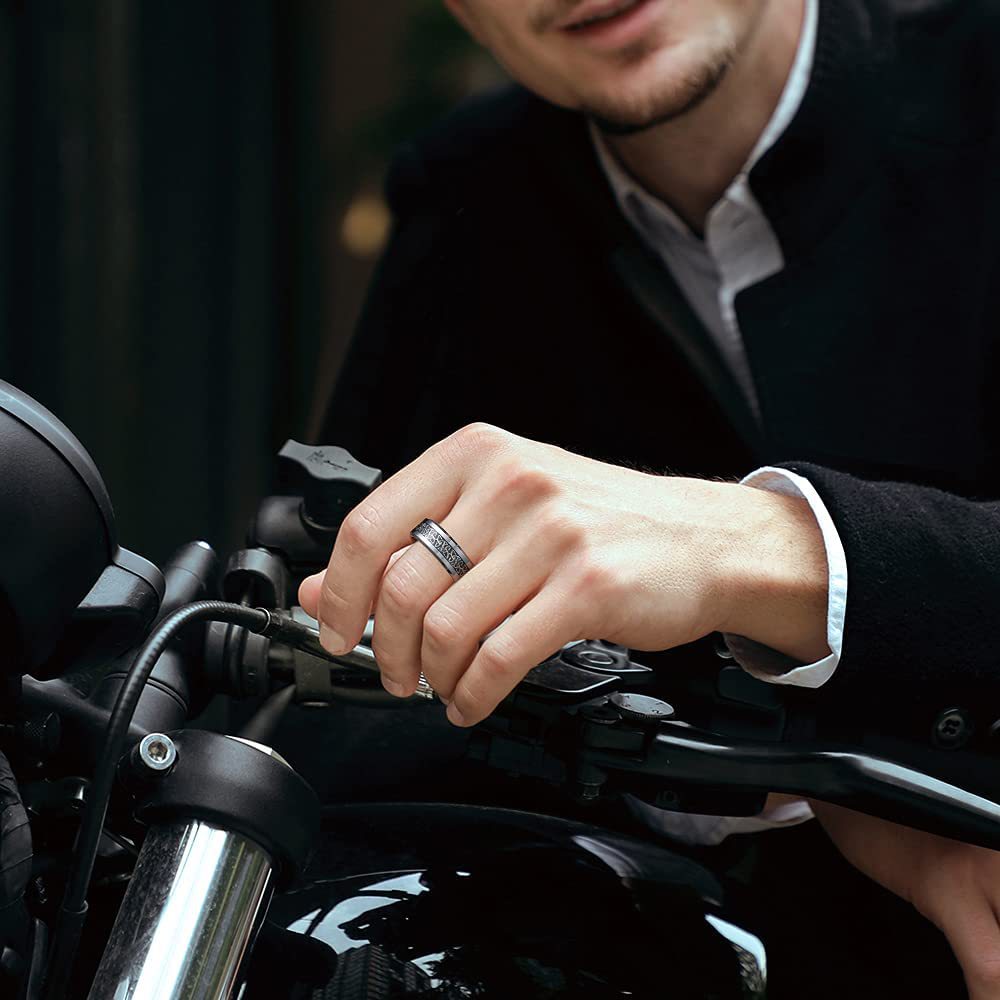 Anillo de hombres de acero de titanio al por mayor