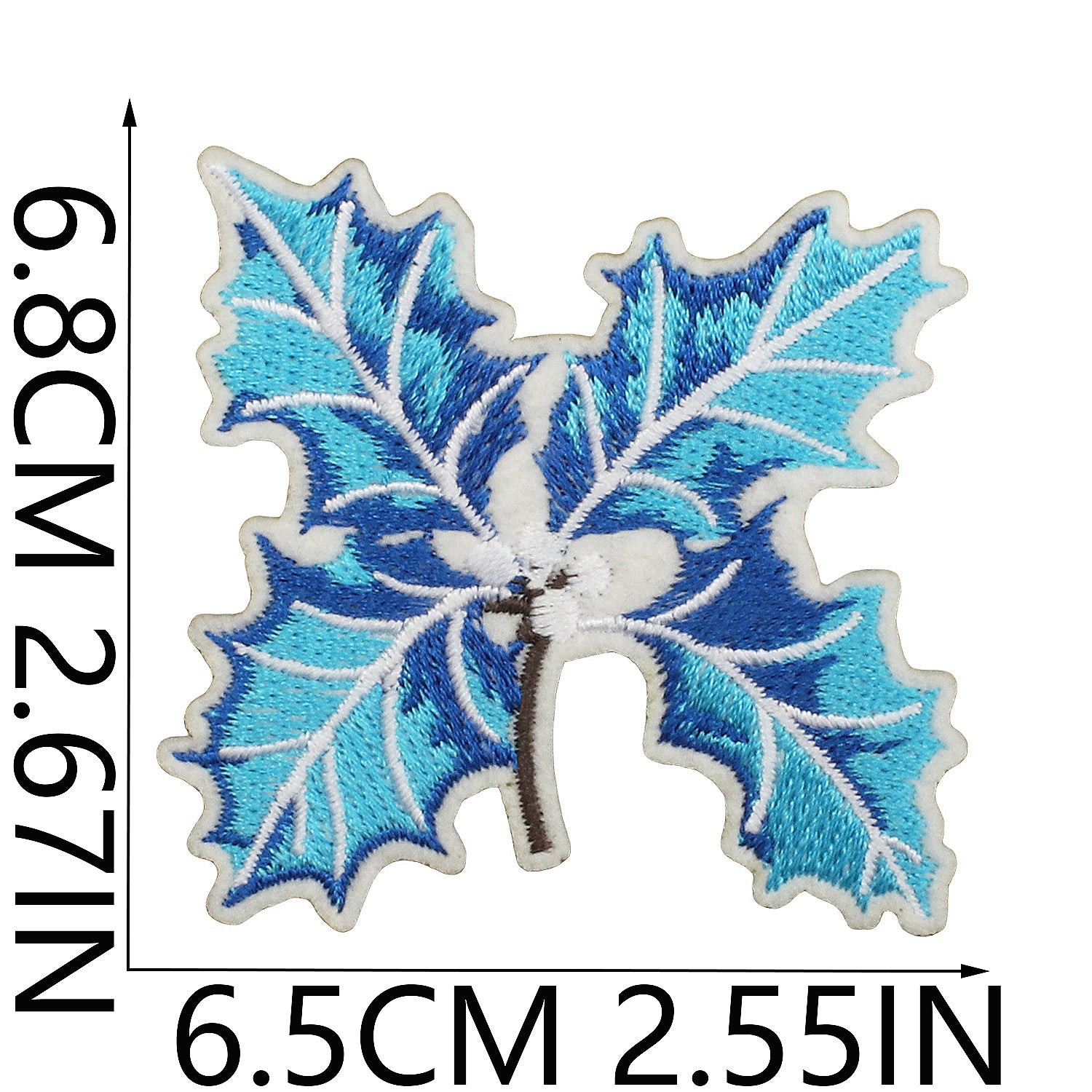 Wholesale Blue and white Christmas embroidered DIY Patches