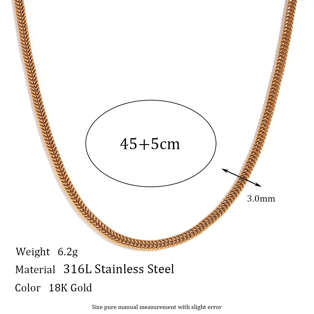 Wholesale blade chain box Stainless Steel Necklace