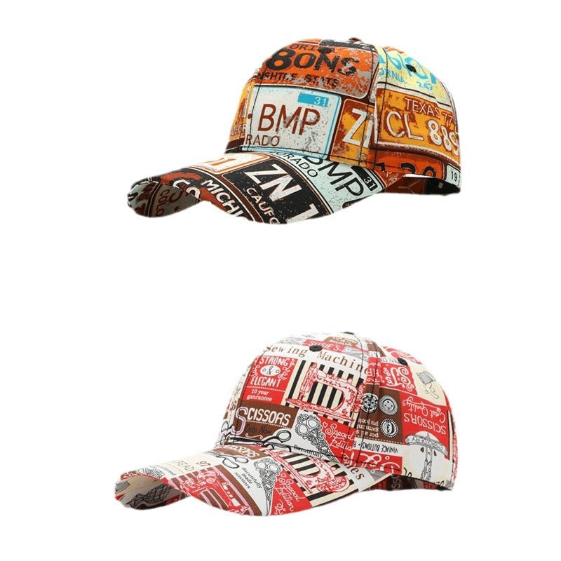 Wholesale New Hip-hop Trend Cross-border Letter Print Graffiti Cap
