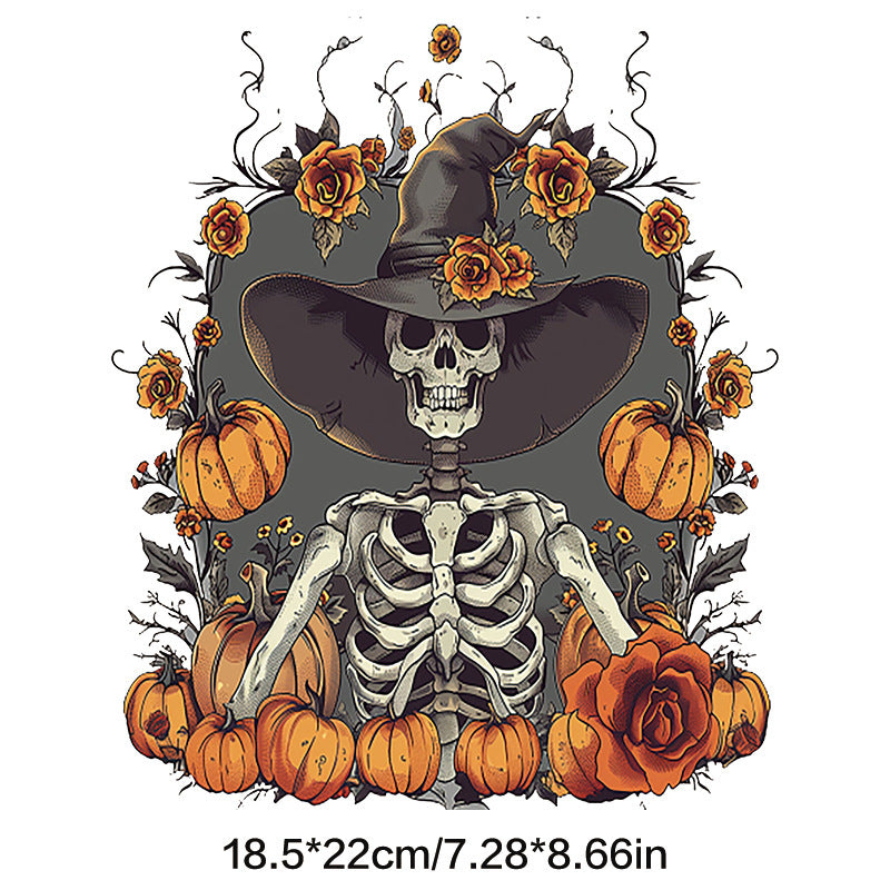 Wholesale Pumpkin Skull Terrifying Halloween UV DTF Ready to Press Transfers Wraps