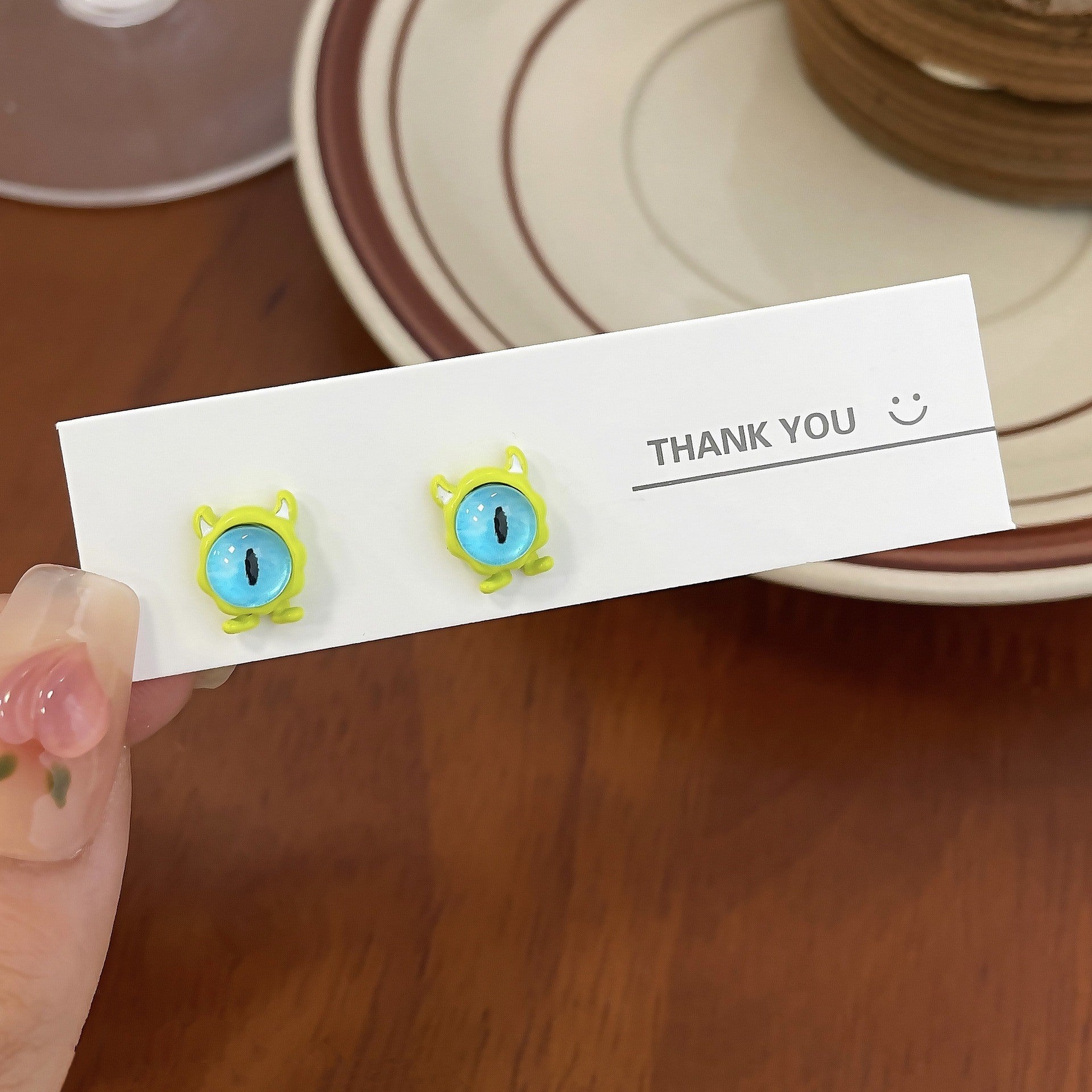 Wholesale Cute Big Eyed Monster Alloy Earrings