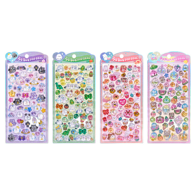 Wholesale Cute Cute Pet Cartoon Fruit Relief 3D Stickers