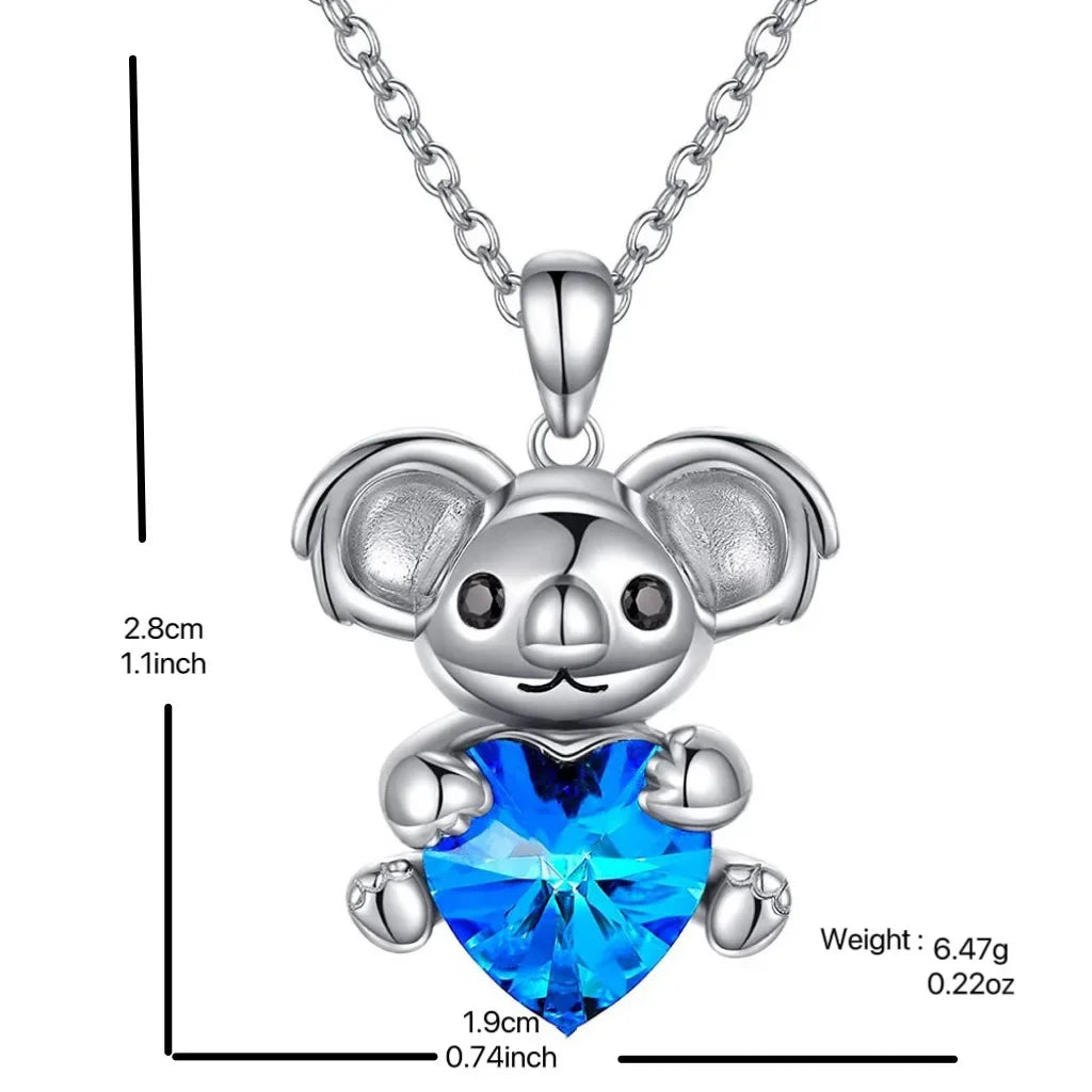 Wholesale sloth pendant necklace Crystal