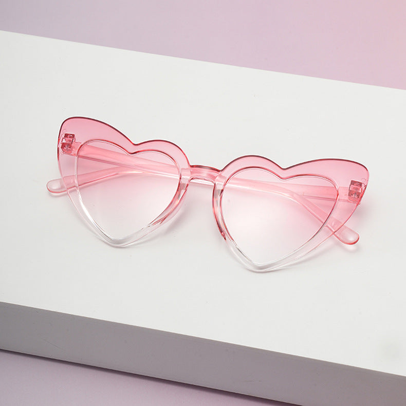 Wholesale new style love ladies sunglasses women fashion big face thin sunglasses