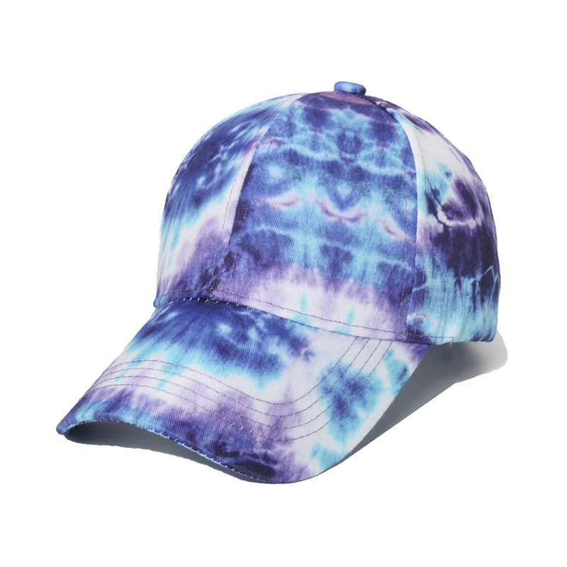 Wholesale Hip Hop Visor Tie Dye Polyester Baseball Cap