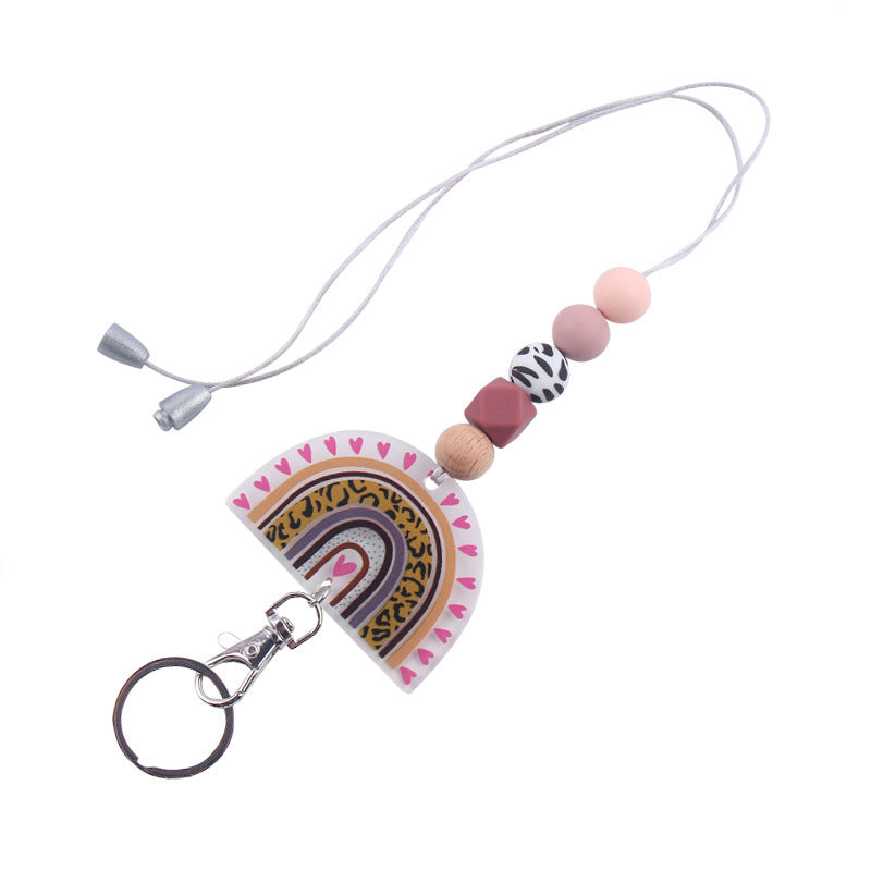 Wholesale Creative Strings Pearl Akree Pendant Necklace Keychain