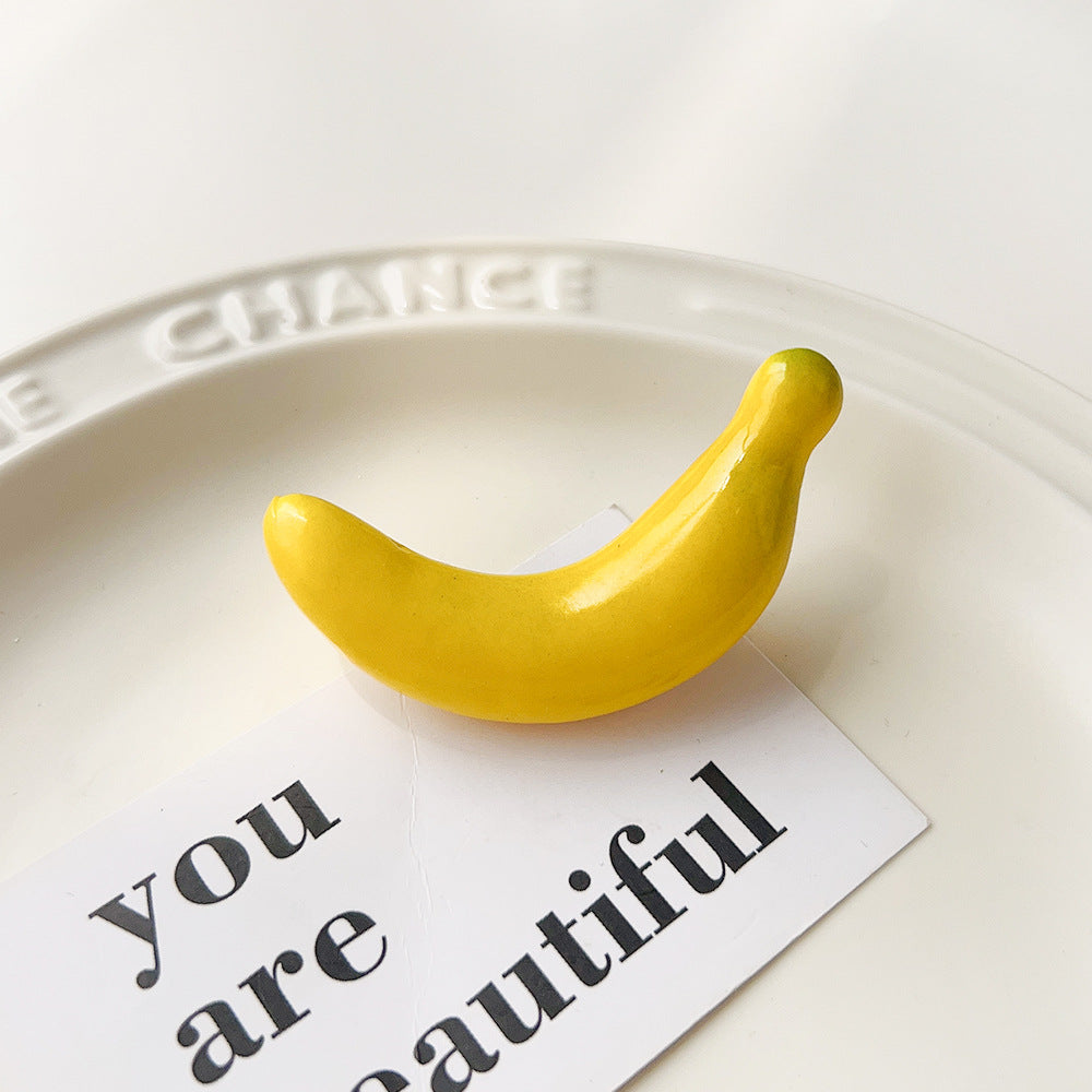 Resina al por mayor clips de cabello de fruta tridimensional