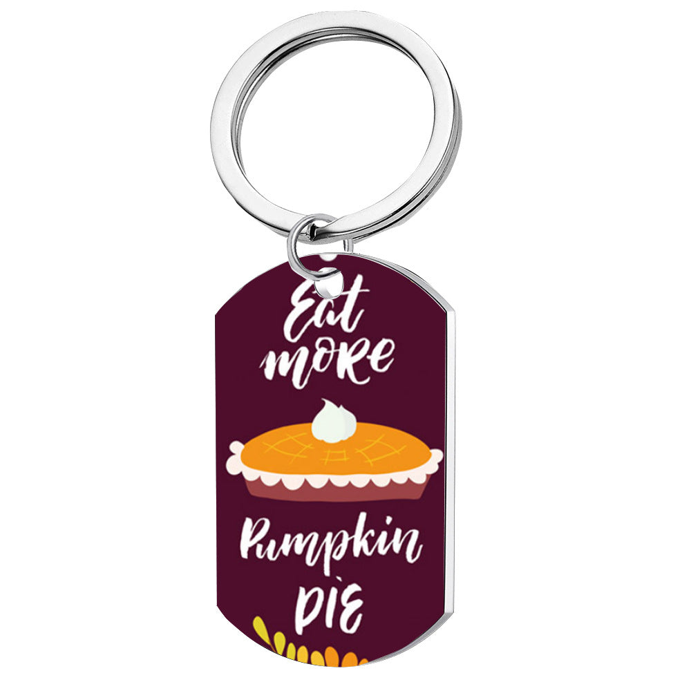 Wholesale Western Farm Stainless Steel Keychain