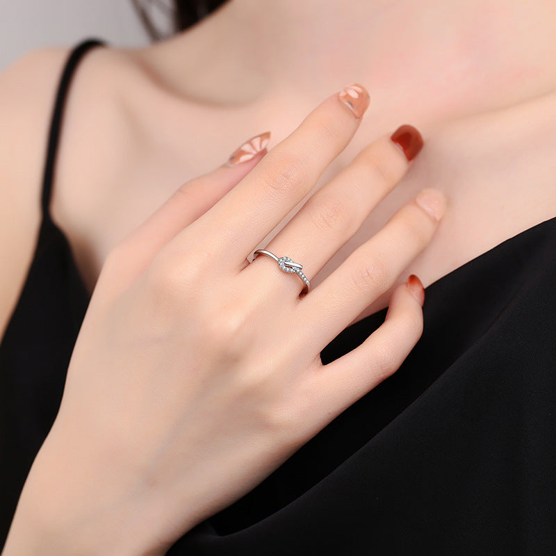 Anillos de moissanita de acero inoxidable al por mayor