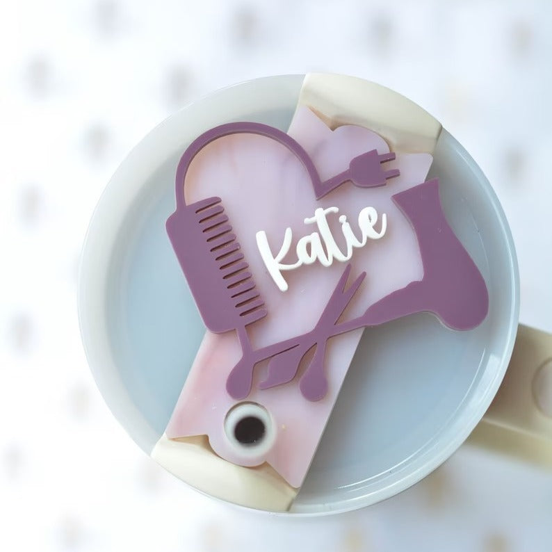 Wholesale personalized name 40 OZ 20/30 OZ  plastic cup lid label