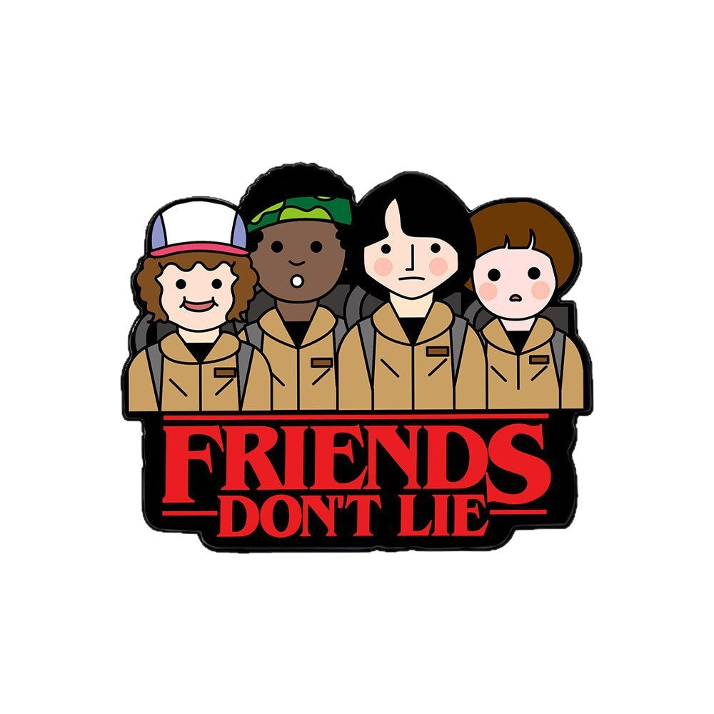 Wholesale Cute cartoon metal badge brooch