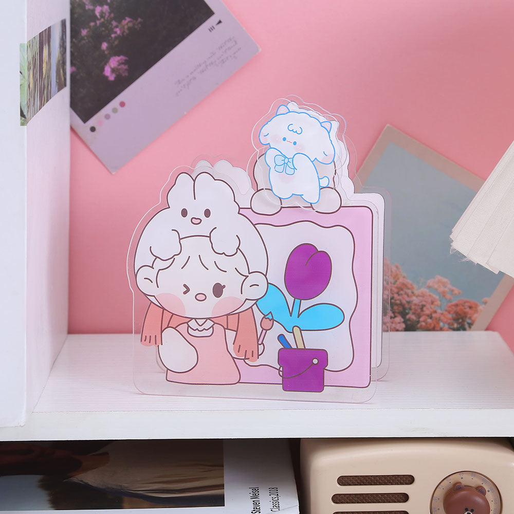 Wholesale  100 pcs Creative Cute Cartoon Acrylic Pen Holder