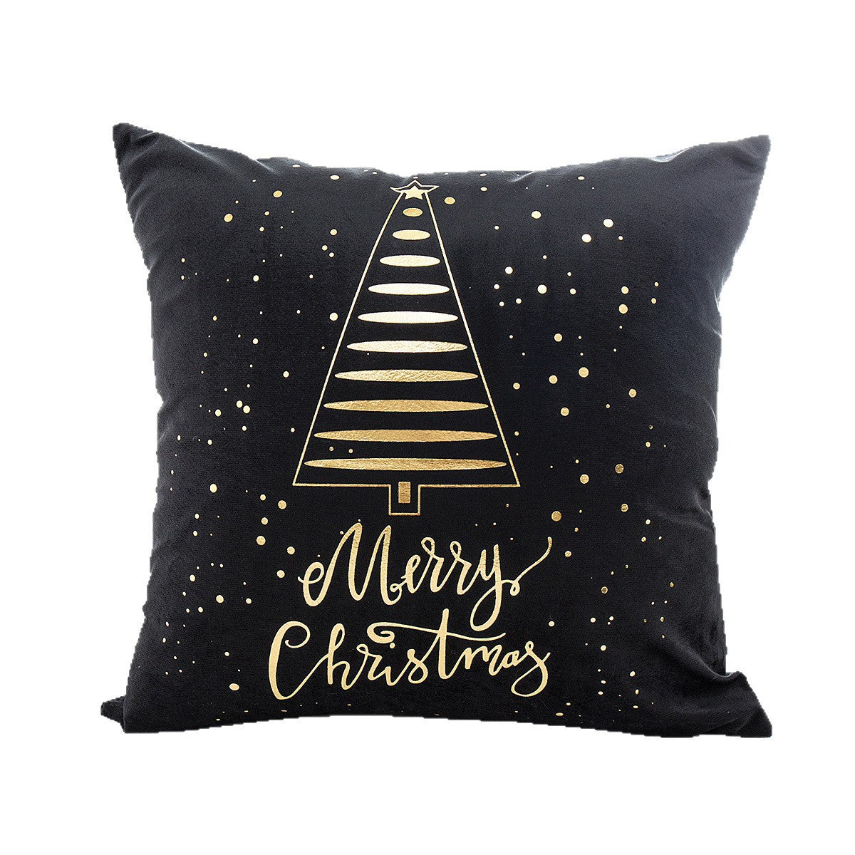 Wholesale Christmas atmosphere gold-stamping festive pillowcase