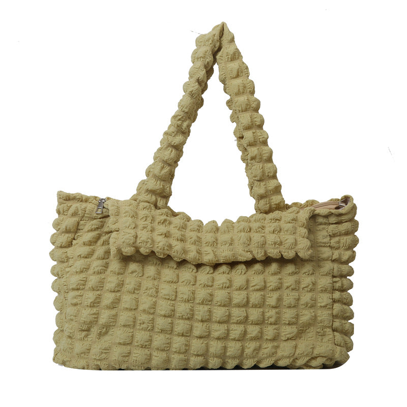 Wholesale Pleated Bubble Bag Hand Shoulder Bag