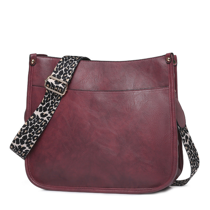 Wholesale New PU Candy Color Simple Wide Shoulder Strap Shoulder Bag