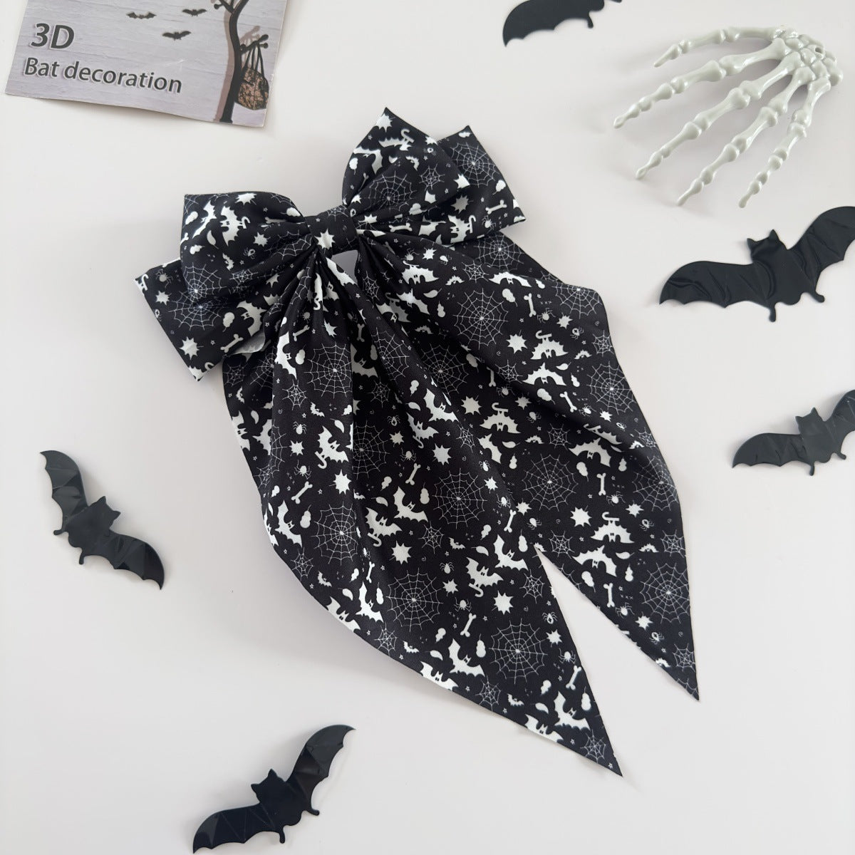 Wholesale  Hair Accessories Pumpkin Skull Ghost Hand Print Bowknot Hairpin