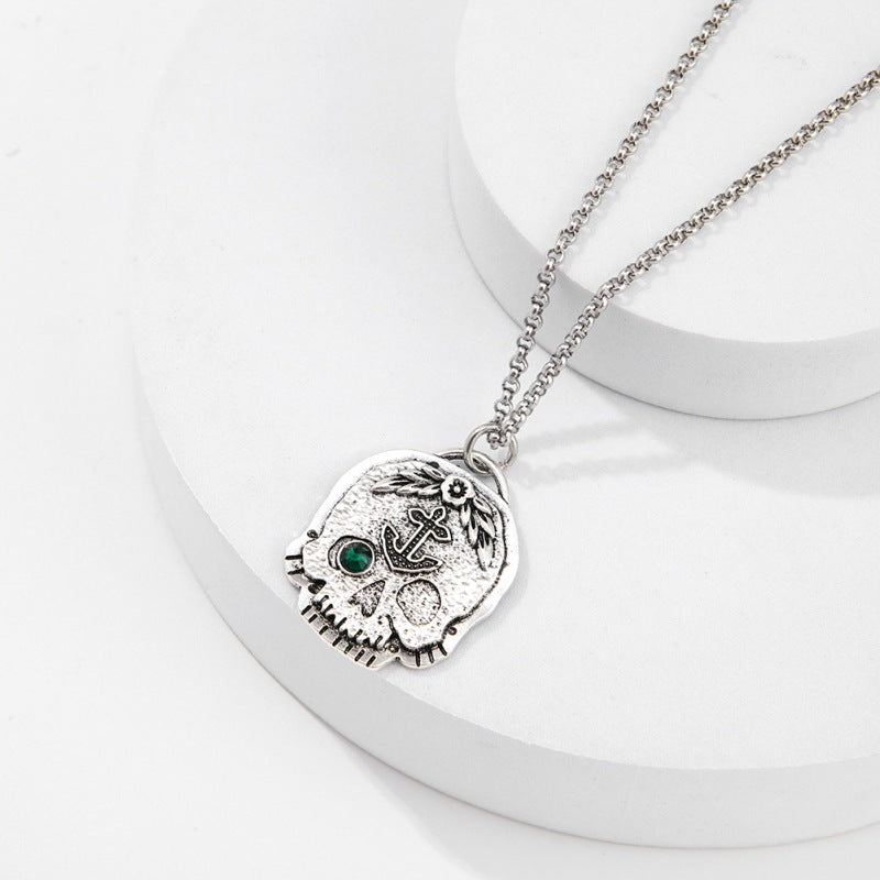 Wholesale New Skull Pendant Alloy Necklace