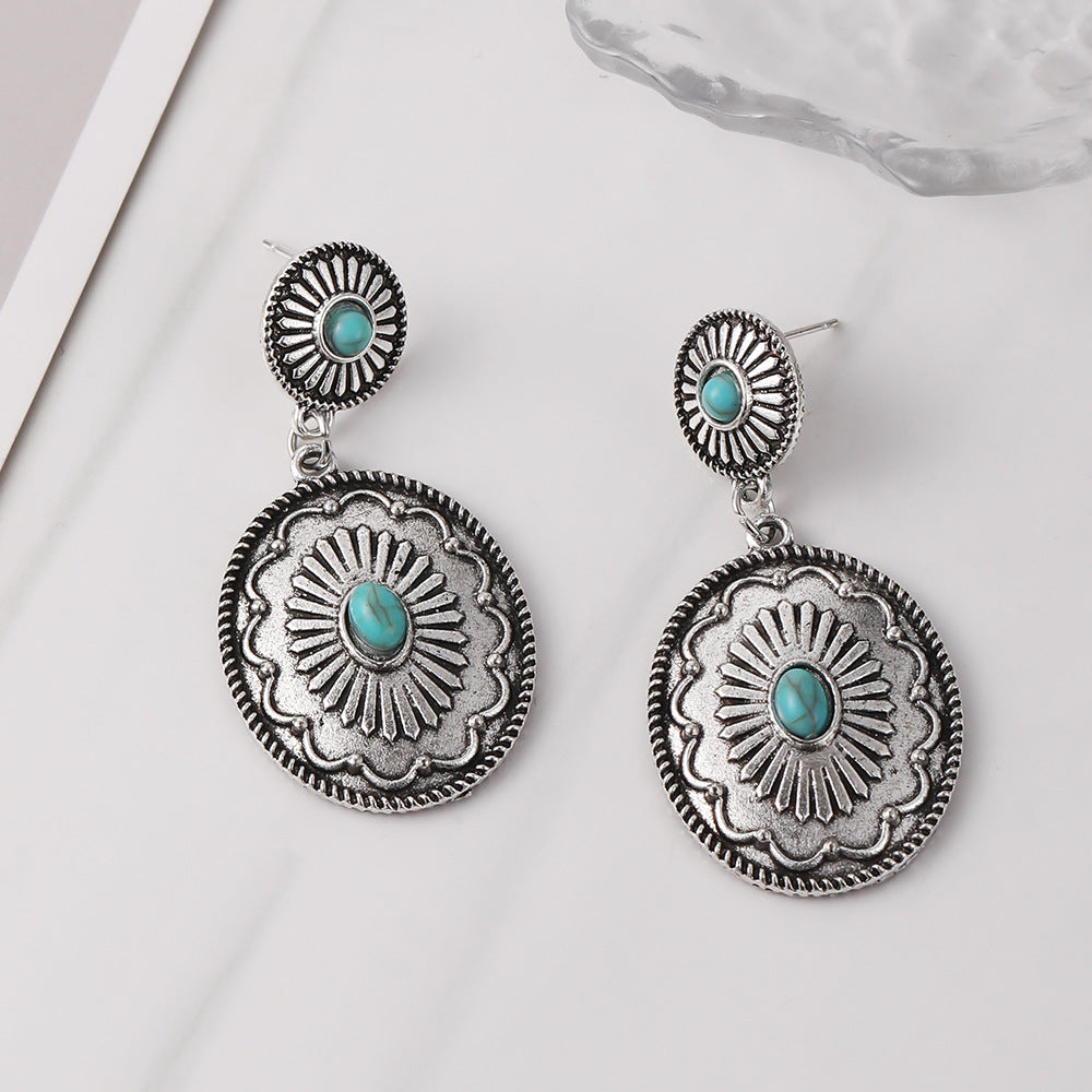 Wholesale Vintage Bohemian Ethnic-inspired Turquoise Earrings