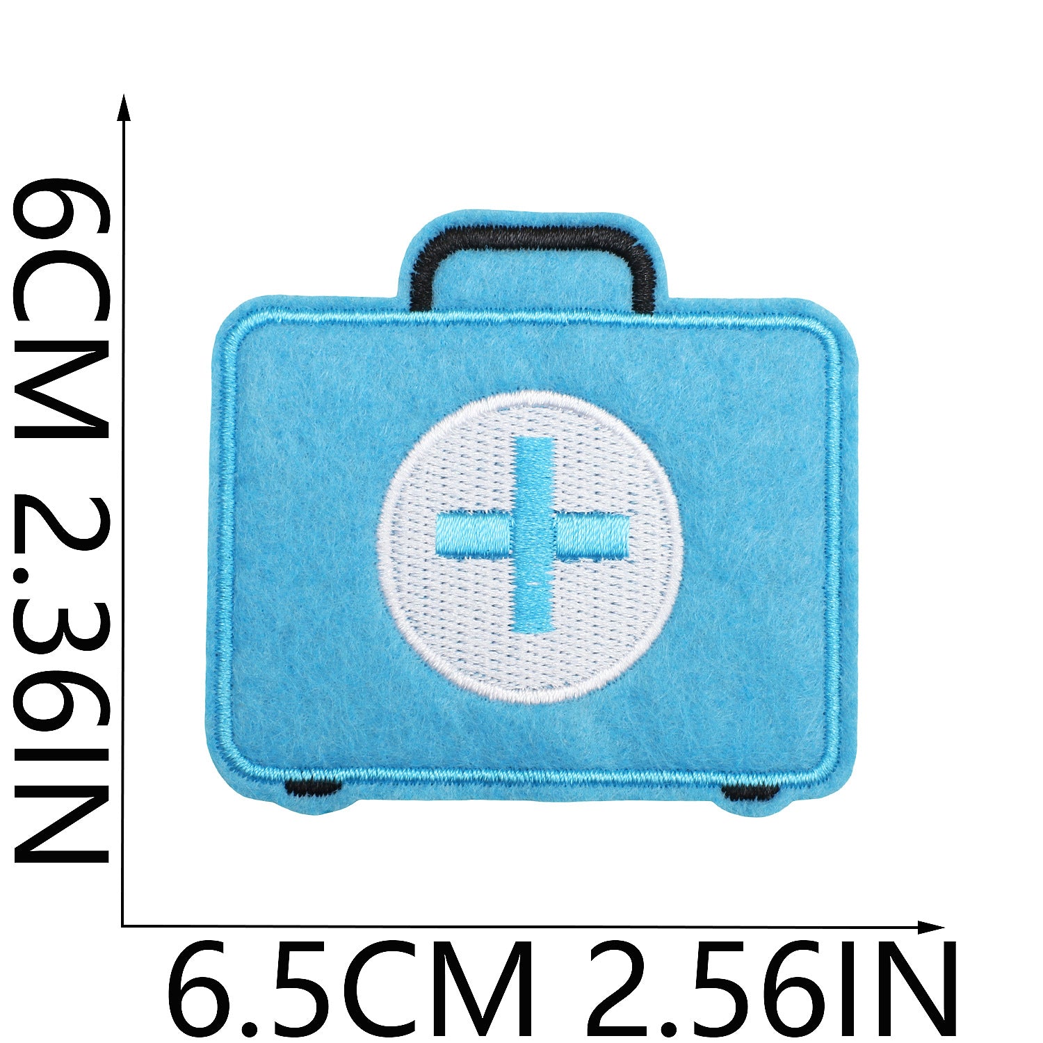 Wholesale Modern Red Blue Medical Rescue Team Embroidered Patches Cartoon Stethoscope Polyester Clothing Decoration Gift