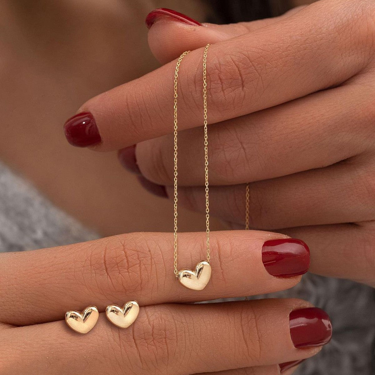 Wholesale Diamond studded red cherry Necklace Set