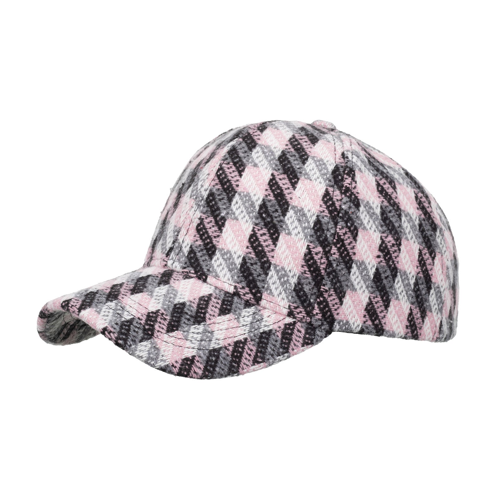 Wholesale Plaid diagonal striped baseball cap