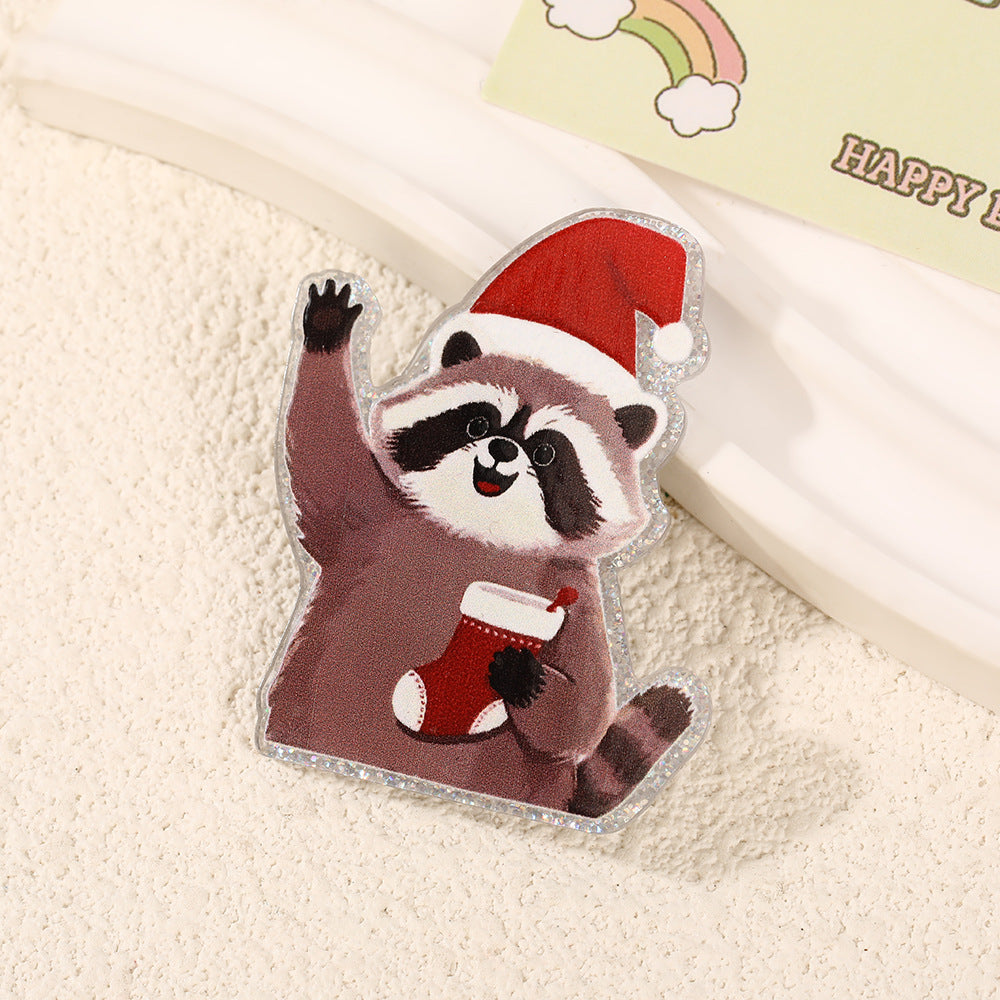 Wholesale 10pcs Colorful Christmas cartoon Acrylic Flatback