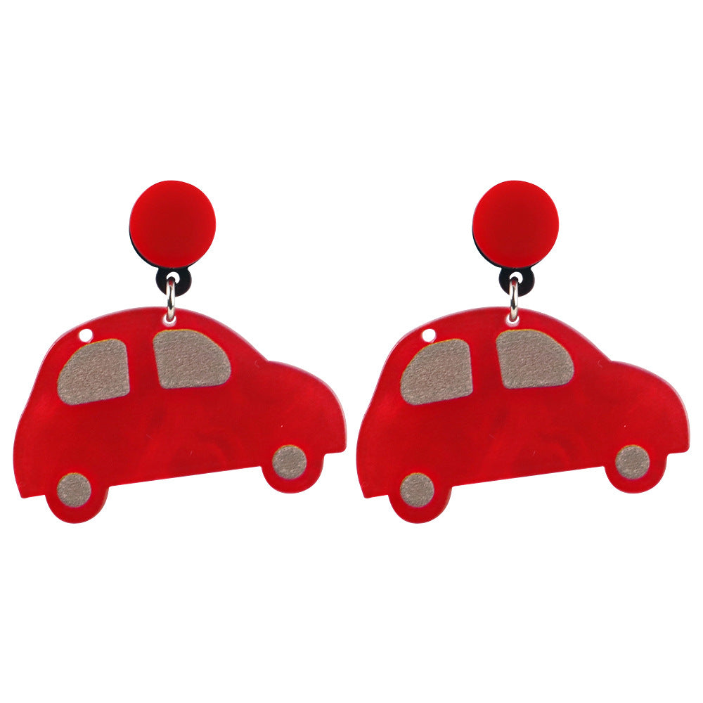 Wholesale Christmas Snowman House Cup Acrylic Earrings