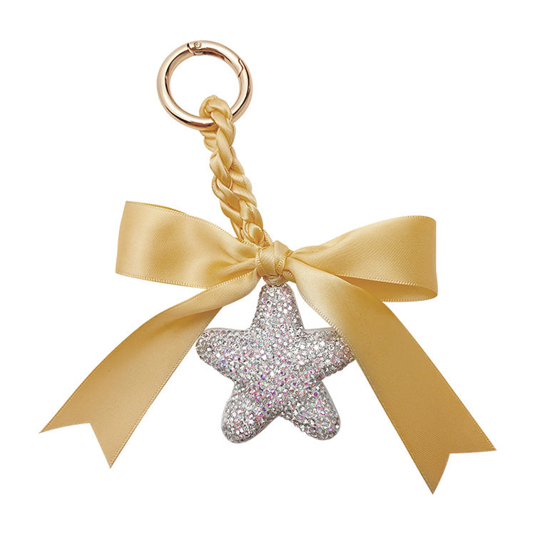 Wholesale Butterfly Clay Diamond Five pointed Star Keychain