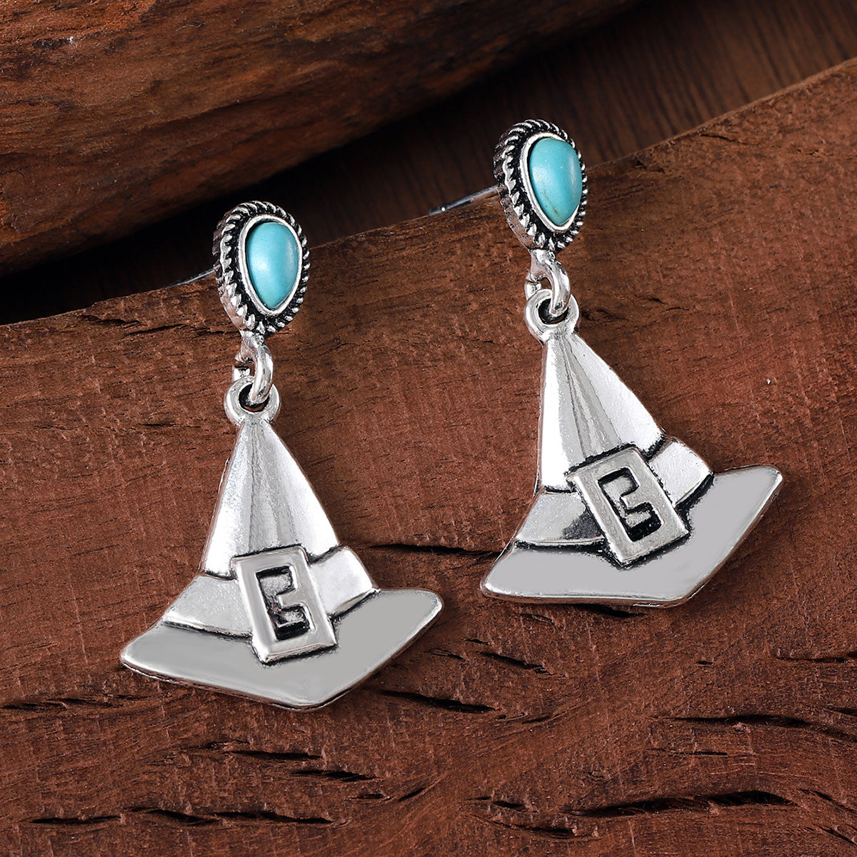 Wholesale  ghost skull magic hat earrings hip hop punk style