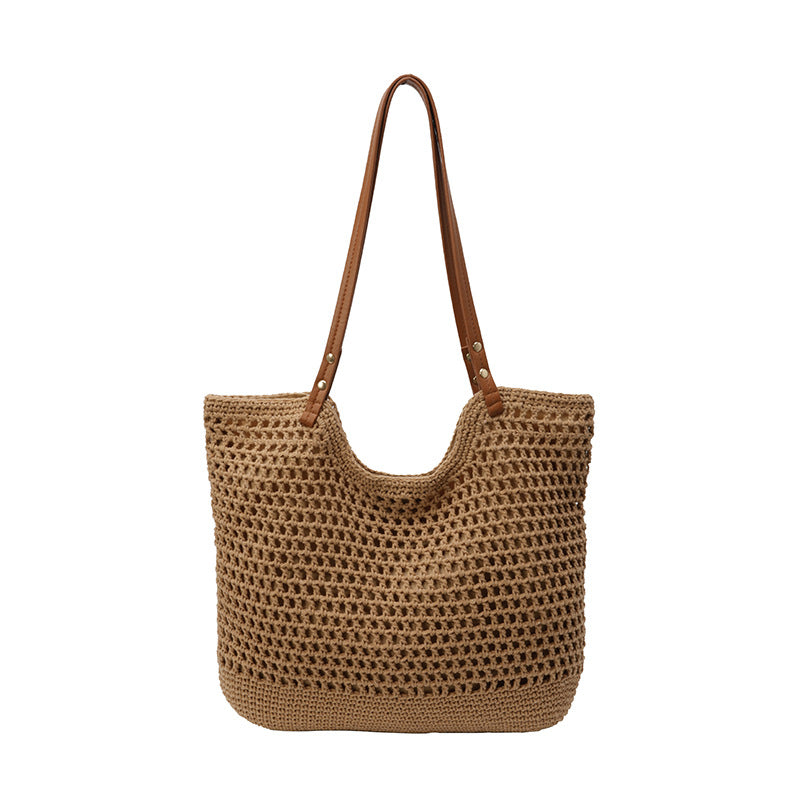 Wholesale Woven bag hollow mesh large capacity shoulder bag