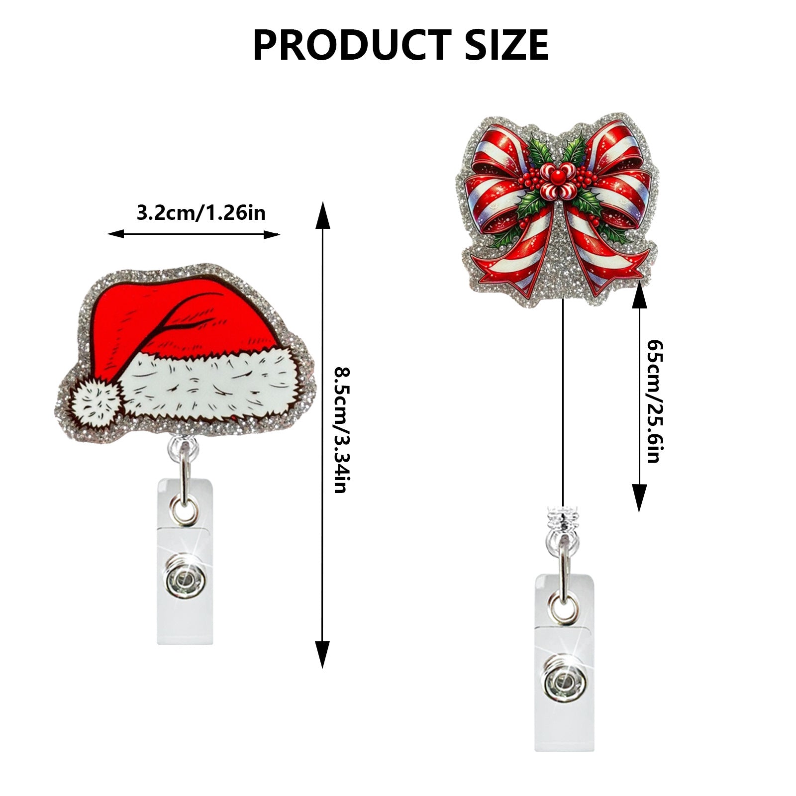 Wholesale Christmas acrylic glitter retractable pull-out