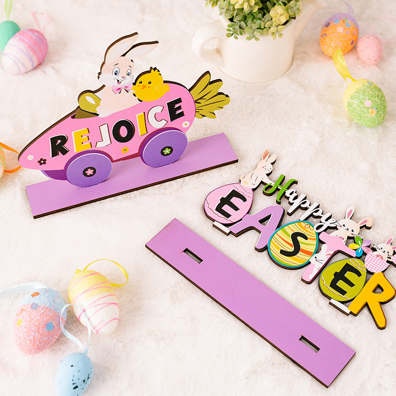 Wholesale Easter Rabbit Letter Wooden Decorations