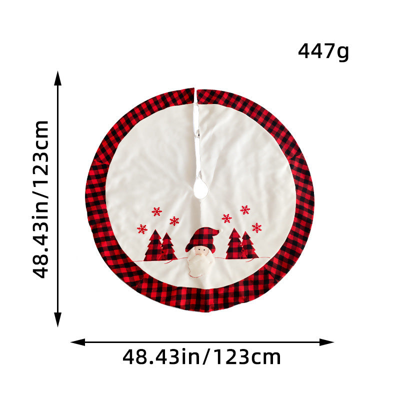 Wholesale Christmas Tree Skirt Classic Red and Black Plaid