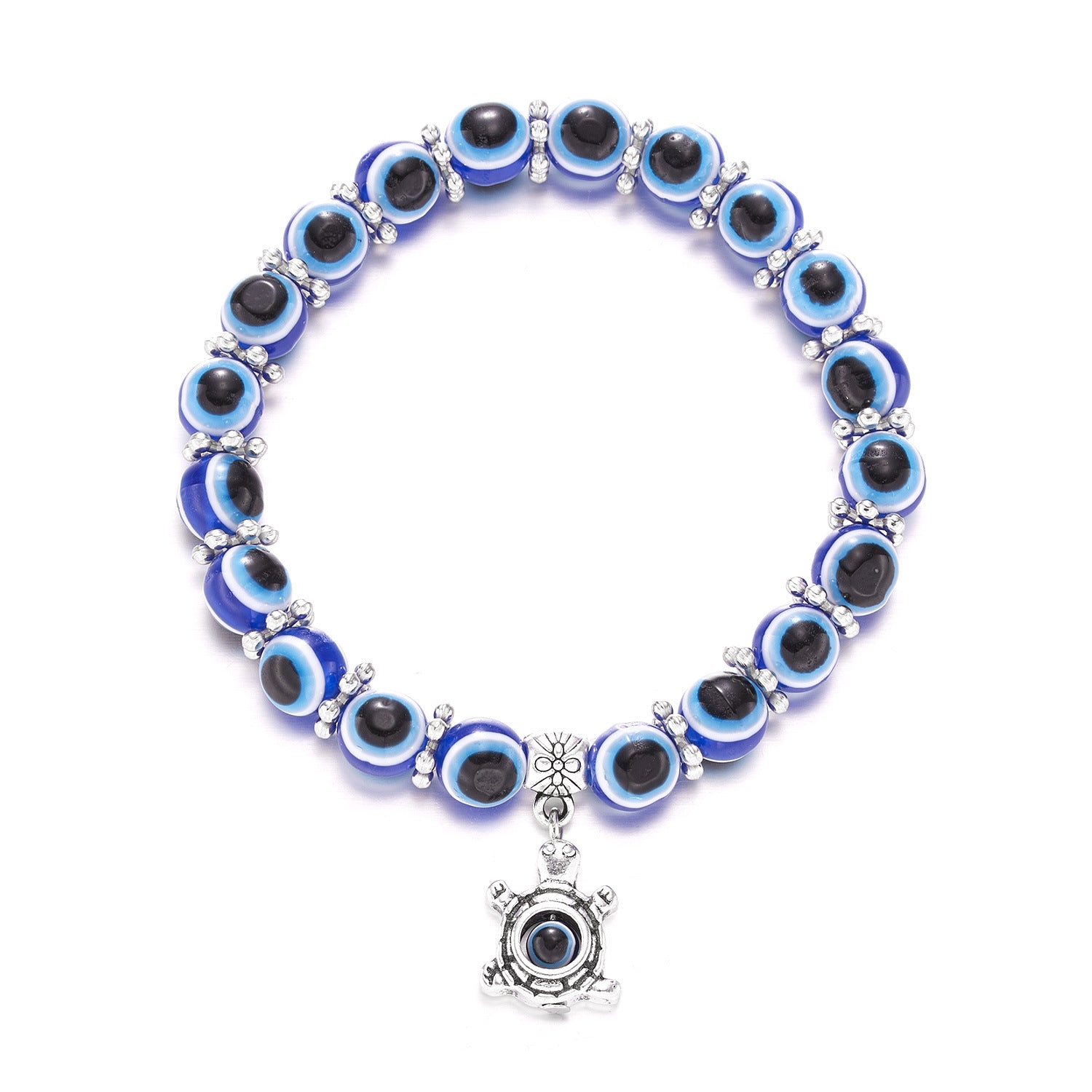 Wholesale Butterfly Hollow Devil Eyes Beaded Elastic Bracelet