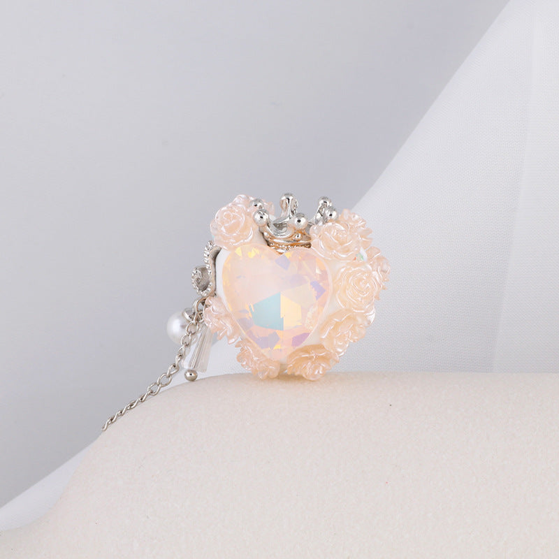 Wholesale Heart-shaped Rose Soft Clay Straight Hole Beads