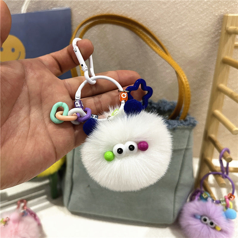 Wholesale Cute cartoon ugly creative small coal ball keychain