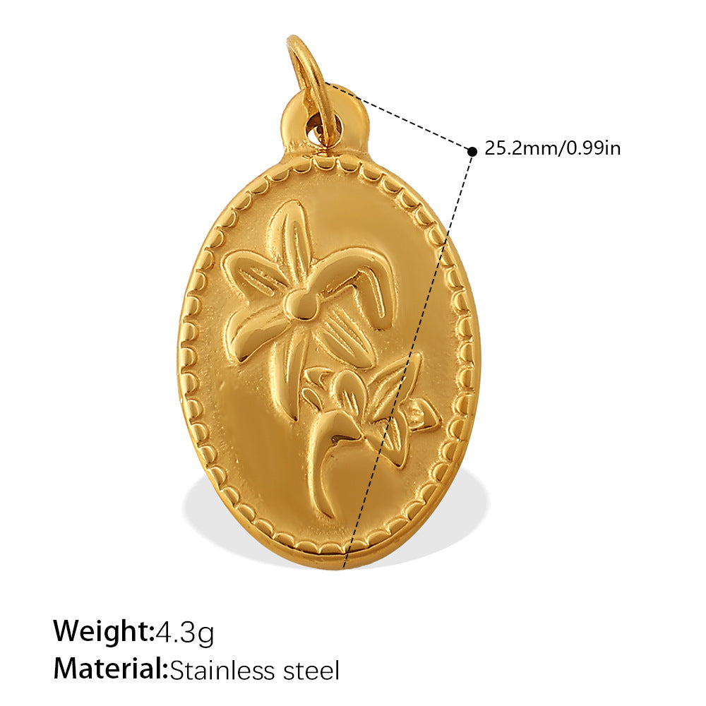 Wholesale Ocean style retro key heart-shaped stainless steel necklace pendant accessories