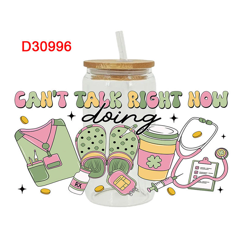 Wholesale Color Needle Tube Medical Series 16oz Cup UV DTF Wraps