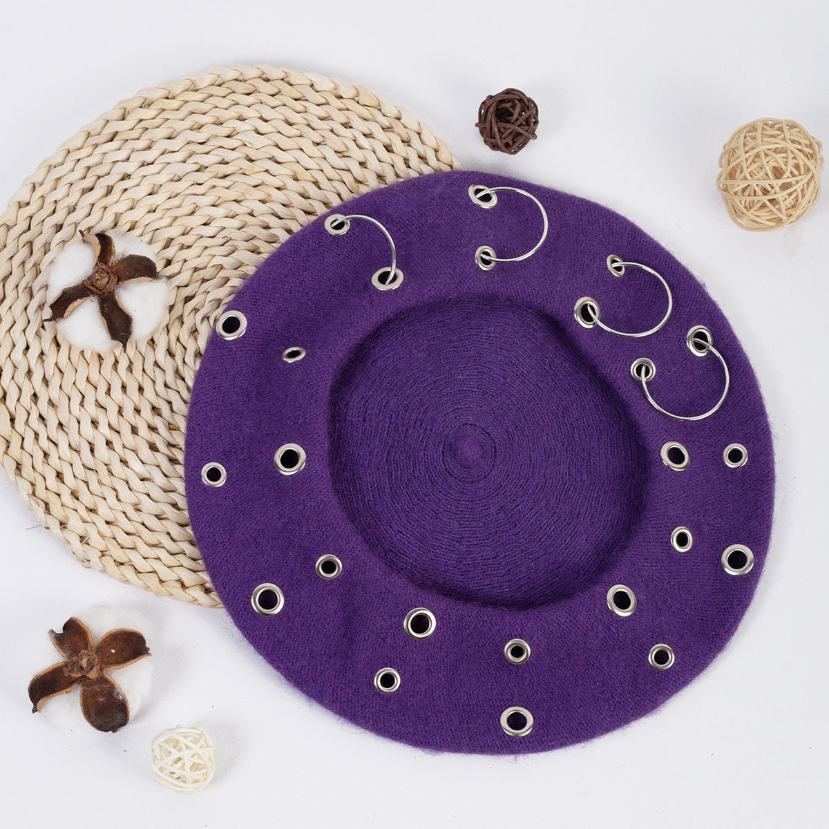 Wholesale Vintage Pumpkin Polyester Berets