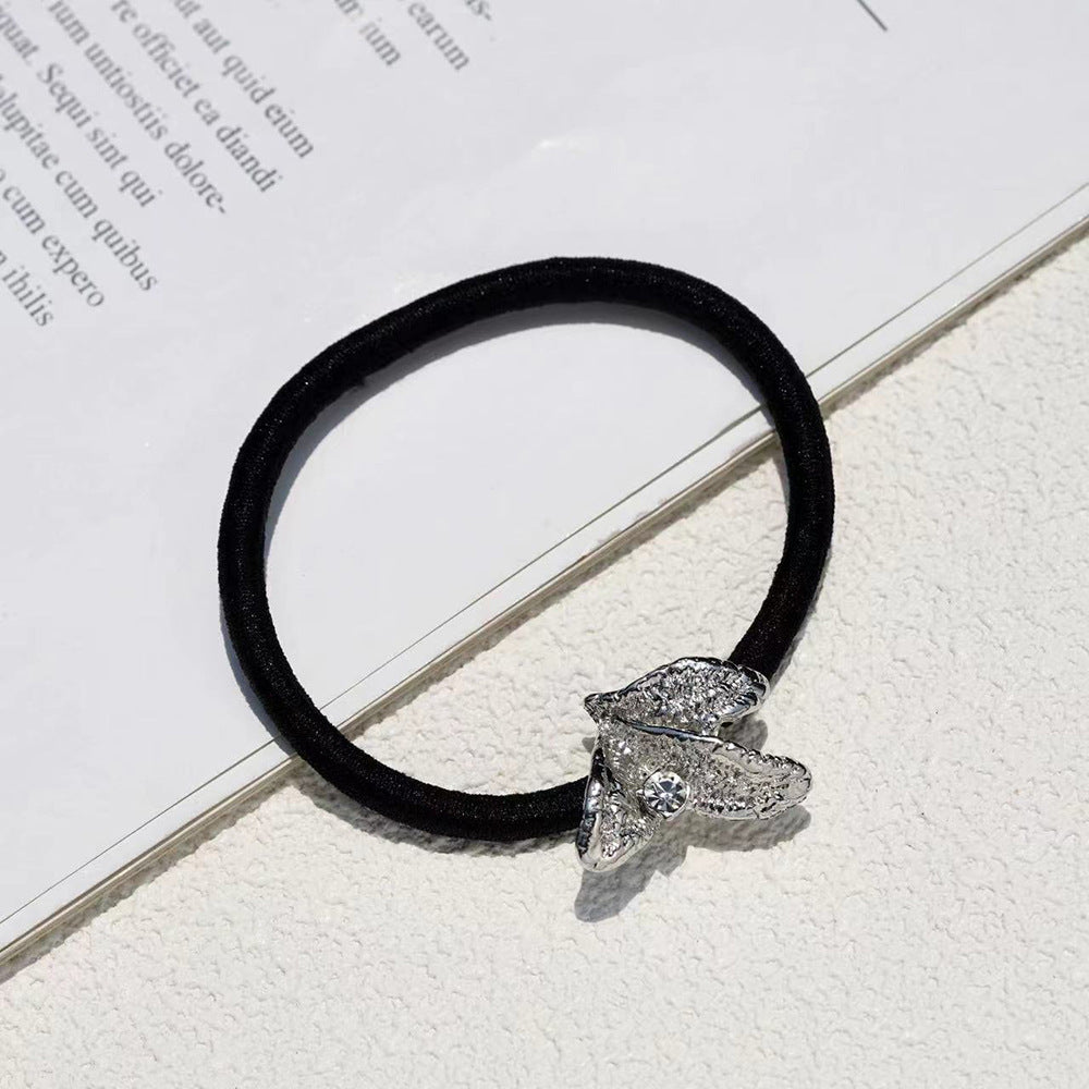 Wholesale pearl headdress metal hair rope hair accessories niche hair rope