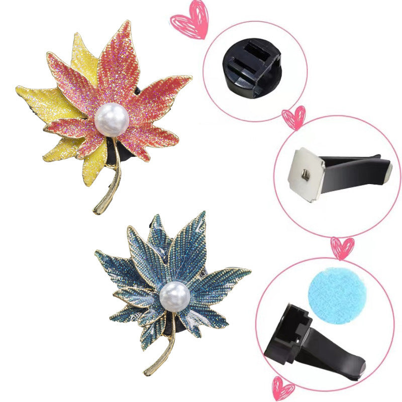 Wholesale Aromatherapy Air Outlet Maple Leaf Alloy Car Accessories